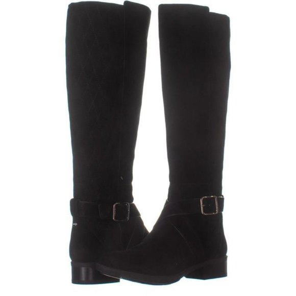 NWB DKNY Mattie Quilted Suede Knee-High Boots - Picture 1 of 8